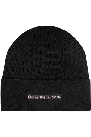 Calvin Klein Black Cotton Hat - One Size