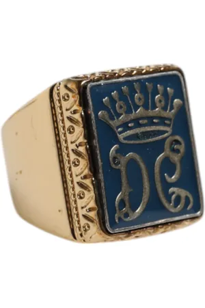 Dolce & Gabbana Tone Sterling Silver 925 DG Crown Adjustable Ring
