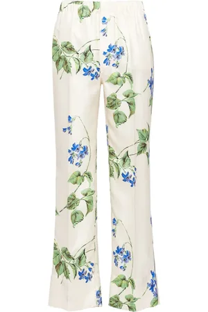 Prada Floral twill trousers - 40
