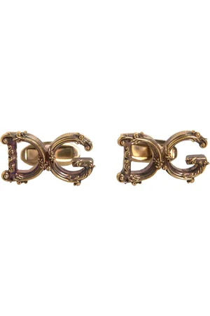 Dolce & Gabbana Tone 925 Sterling Silver DG Logo Cufflink