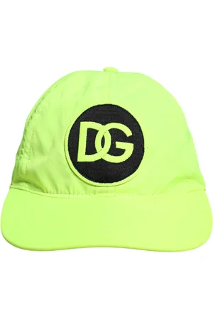 Dolce & Gabbana Yellow Green DG Logo 6 Panels Baseball Cap - 58 cm|M