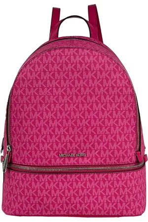 Michael Kors Rhea Medium PVC Backpack Bookbag Dragon Fruit