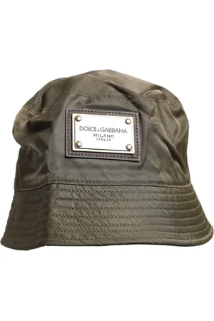 Dolce & Gabbana Brown DG Plaque Wide Brim Bucket Hat - 57 cm|S