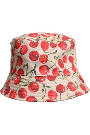 Dolce & Gabbana Beige Cotton Printed Wide Brim Bucket Hat - 59 cm|L
