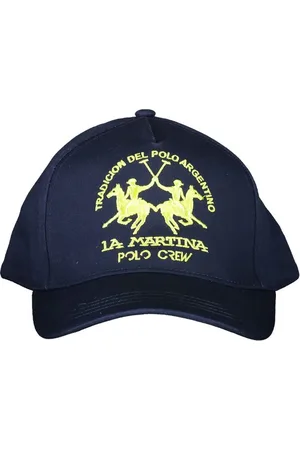 La Martina Blue Cotton Hats & Cap