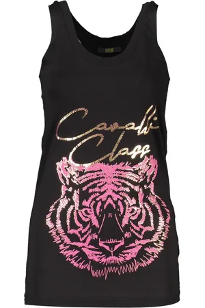 Roberto Cavalli Black Cotton Women Top - XS