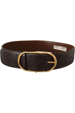 Dolce & Gabbana Elegant Python Leather Belt with Buckle - 80 cm / 32 Inches