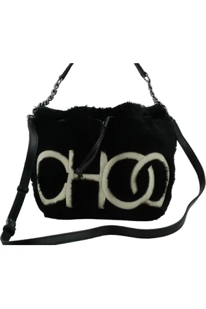 Jimmy Choo Black Leather Top Handle and Shoulder Bag