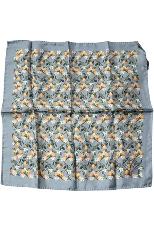 Dolce & Gabbana Oranges Silk Square Handkerchief Scarf