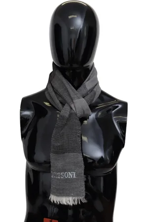 Missoni Elegant Striped Wool Scarf with Logo Embroidery