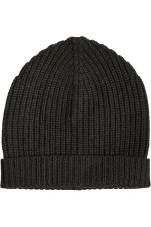 Dolce & Gabbana Dark Gray Cashmere Knit Winter Beanie Hat