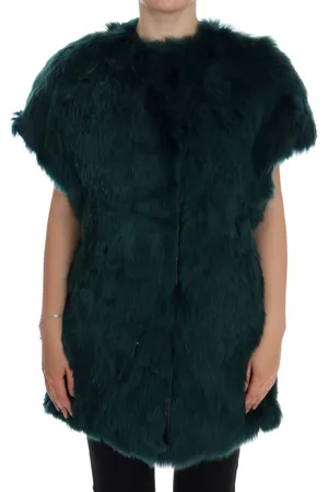 Dolce & Gabbana Exquisite Alpaca Fur Long Vest - IT38|XS