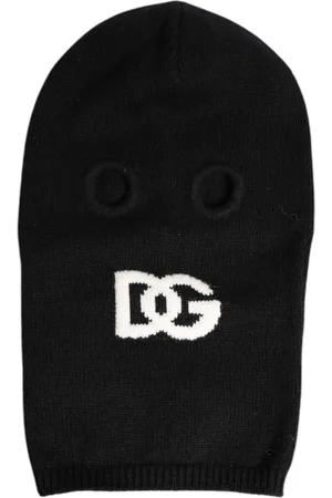 Dolce & Gabbana Black Cashmere Knitted Ski Mask Balaclava Hat