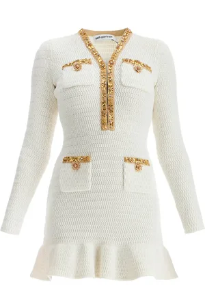 Self-Portrait Lurex knit mini dress - L