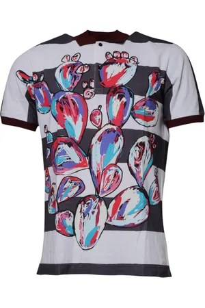 Dolce & Gabbana Graphic Collared Polo T-shirt - IT52 | XL