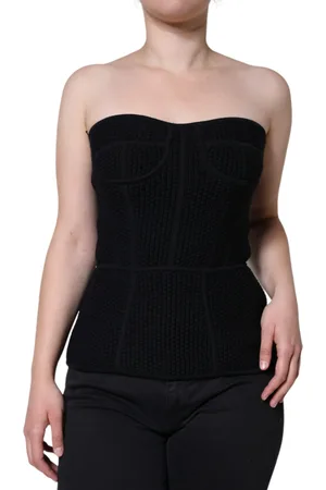 Dolce & Gabbana Bustier Sleeveless Corset Blouse Top - IT40|S