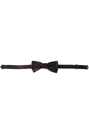 Dolce & Gabbana Red Floral Adjustable Neck Men Bow Tie