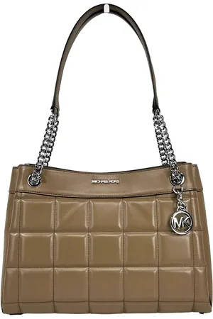Michael Kors Susan Medium Chain Shoulder Tote Bag Driftwood