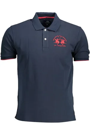 La Martina Elegant Blue Short-Sleeved Polo - S