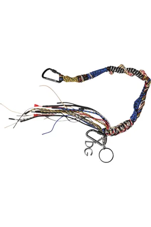 Dolce & Gabbana Multicolor Braided Rope Logo Bag Shoulder Strap