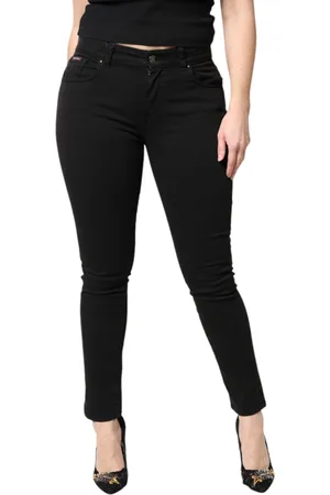 Dolce & Gabbana Black Cotton Mid Waisted Skinny Denim Jeans - IT42|M