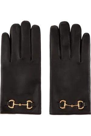 GUCCI Fingerless Monogrammed Jacquard-Knit Cashmere Gloves for Men