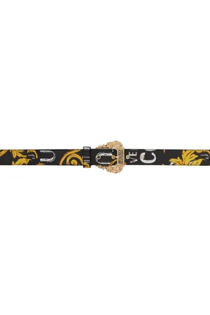 VERSACE Black Logo Couture Belt