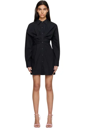 Alexander Wang Black Button-Up Minidress