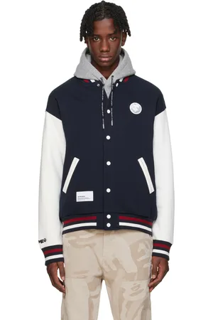 Grey & Cream Patches Varsity Jacket - TK Maxx UK