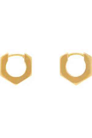 Maison Margiela Gold Bolt & Nut Hoop Earrings