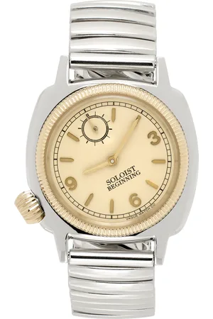 Takahiromiyashita The Soloist Silver VAGUE WATCH Co. Edition Coussin Extension Belt Watch