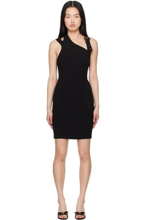 VERSACE Black Baroque Buckle Minidress