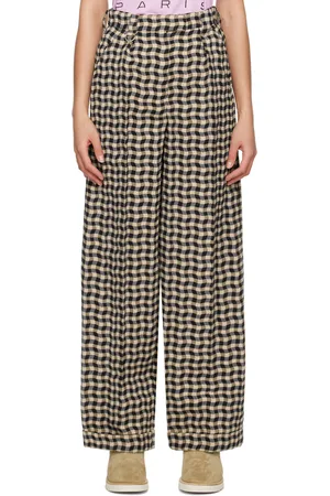 Kenzo Black & Beige Paris Tailored Trousers