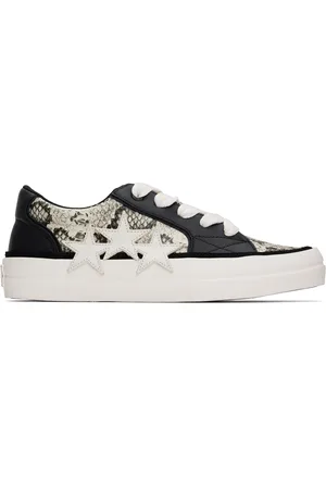 AMIRI & Beige Snake Sunset Skate Low Sneakers