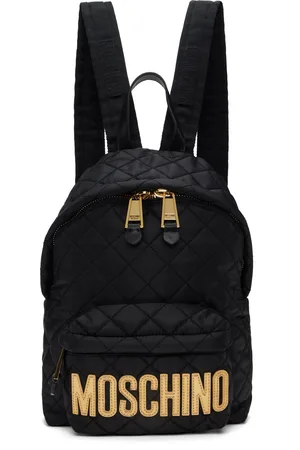 Moschino Black Mini Quilted Backpack