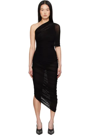 MAGDA BUTRYM One Shoulder Draped Midi Dress