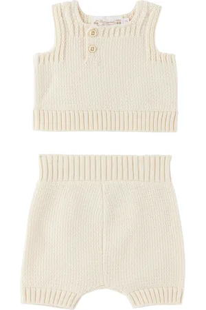 BONPOINT Baby Off-White Elsie Tank Top & Shorts Set