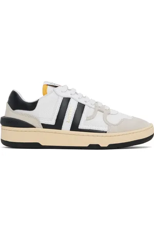 Lanvin White & Black Mesh Clay Sneakers