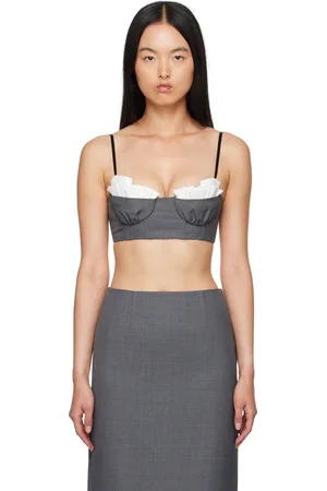 Shushu/Tong Grey Bustier Top