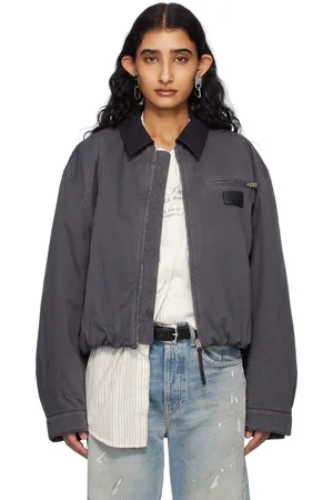 Acne Studios Gray Heavy Twill Bomber Jacket