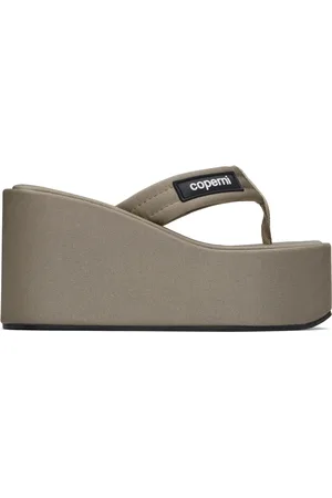 COPERNI Gray Branded Wedge Sandals