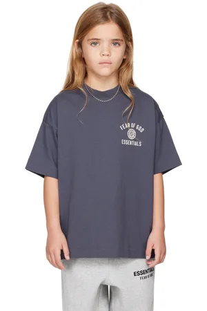 FEAR OF GOD Kids Navy Jersey Crewneck T-shirt