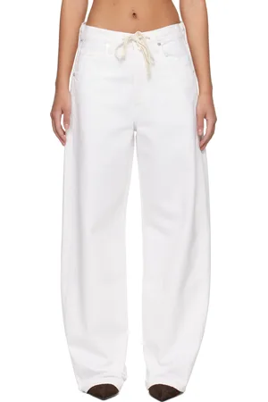 Citizens of Humanity White Brynn Drawstring Jeans