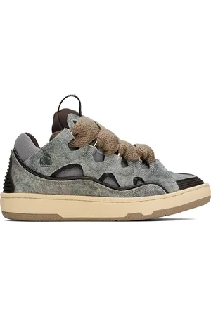 Lanvin SSENSE Exclusive Blue Curb Denim Sneakers