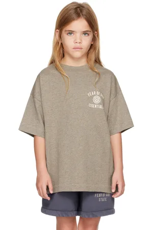 FEAR OF GOD Kids Gray Jersey Crewneck T-shirt