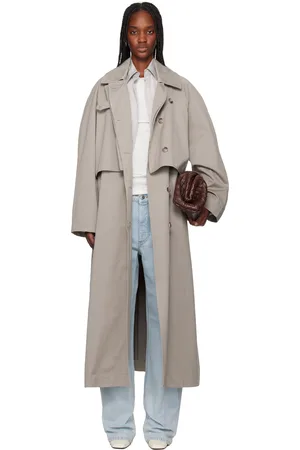 REMAIN Birger Christensen Beige Long Trench Coat