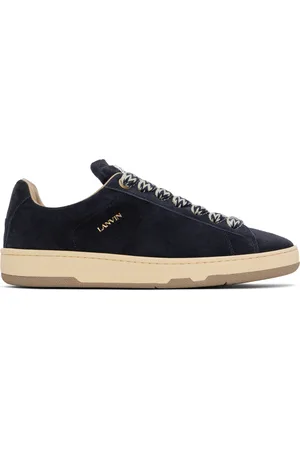 Lanvin Navy Suede Curb Lite Sneakers