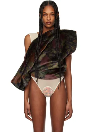 all in SSENSE Exclusive Black & Green Carpet Sack Blouse