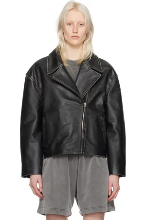 Acne Studios Black Padded Leather Jacket