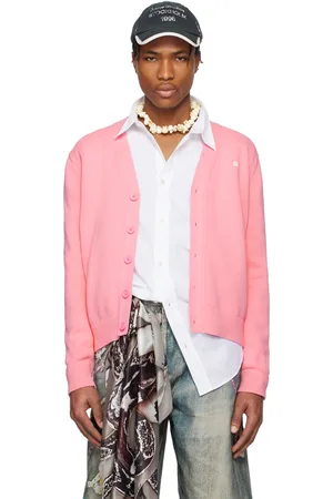 Acne Studios Pink V-Neckline Cardigan